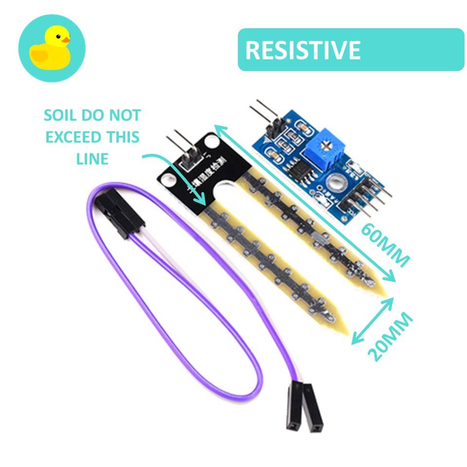 Resistive Capacitive Soil Moisture Sensor Soil Hygrometer Sensor
