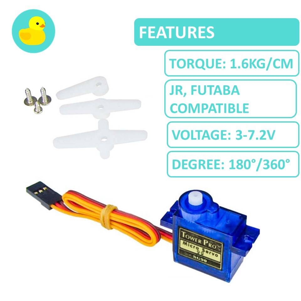 MG996R MG995 MG90S SG90 Metal Gear Servo Motor 180 / 360 degree