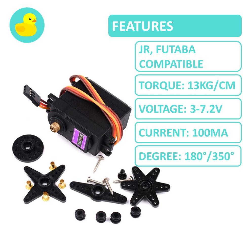 MG996R MG995 MG90S SG90 Metal Gear Servo Motor 180 / 360 degree