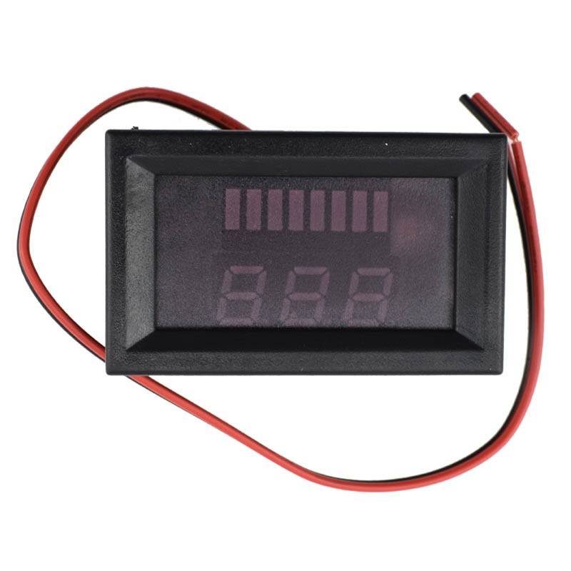 84V Dual Display Voltmeter With Battery Charge Level Indicator