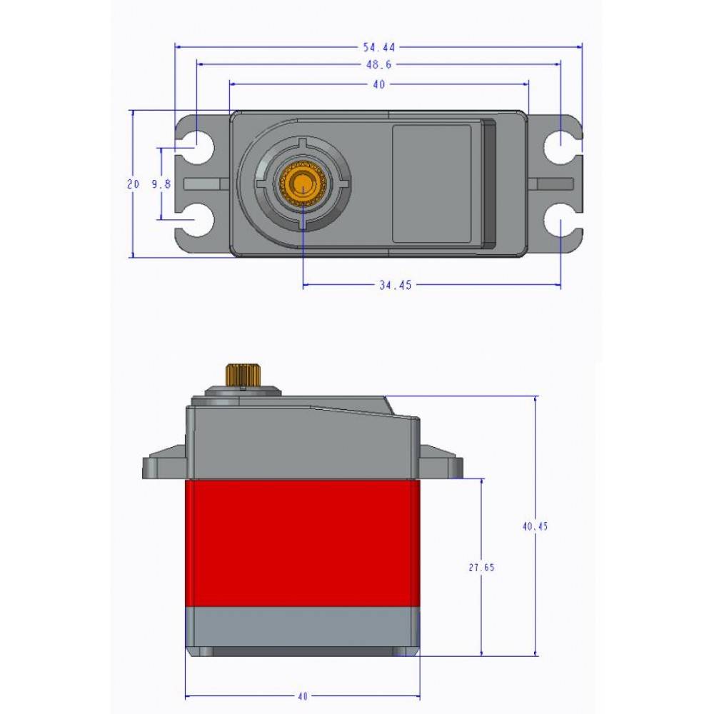 TD8120MG 20kg High Torque Metal Shell Digital Servo Motor