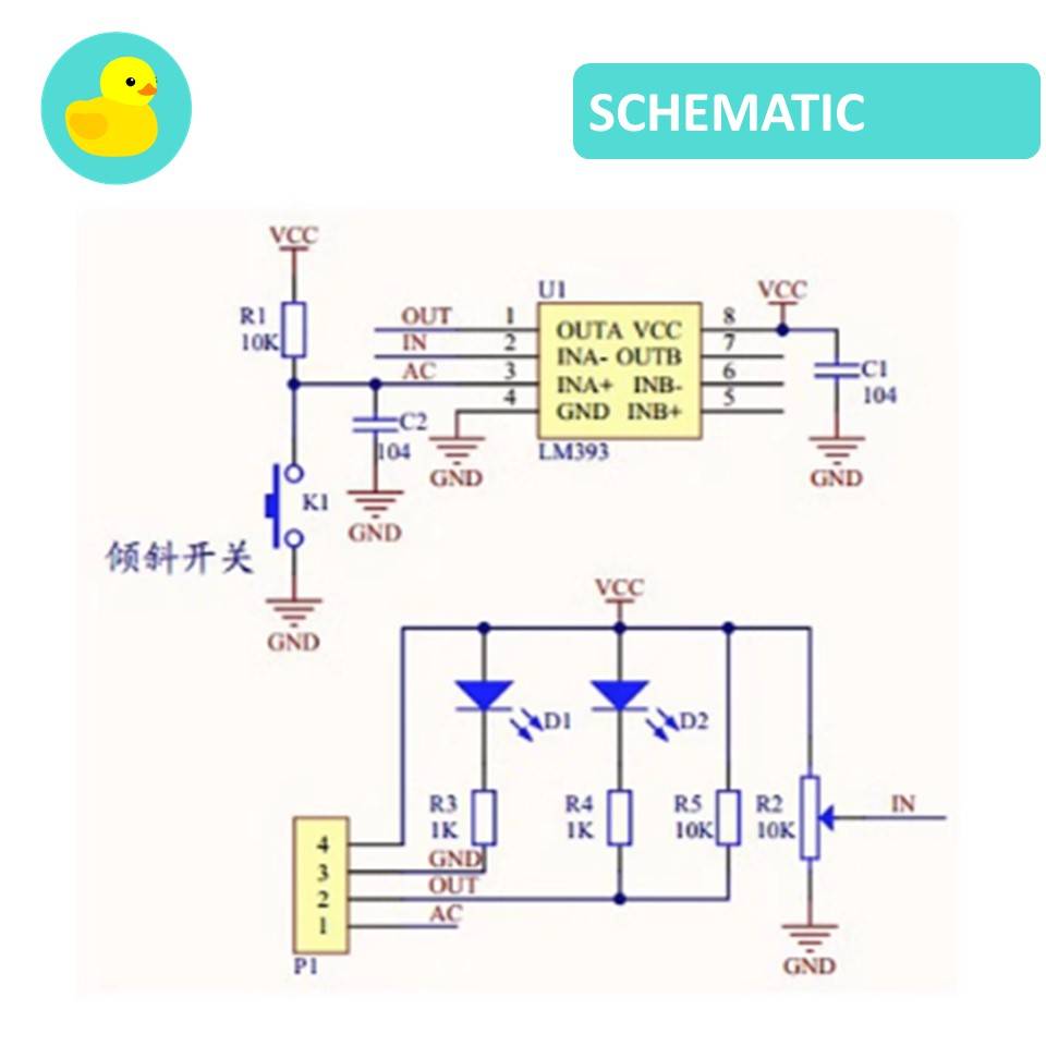 SW18010P High Sensitivity Vibration Sensor Module
