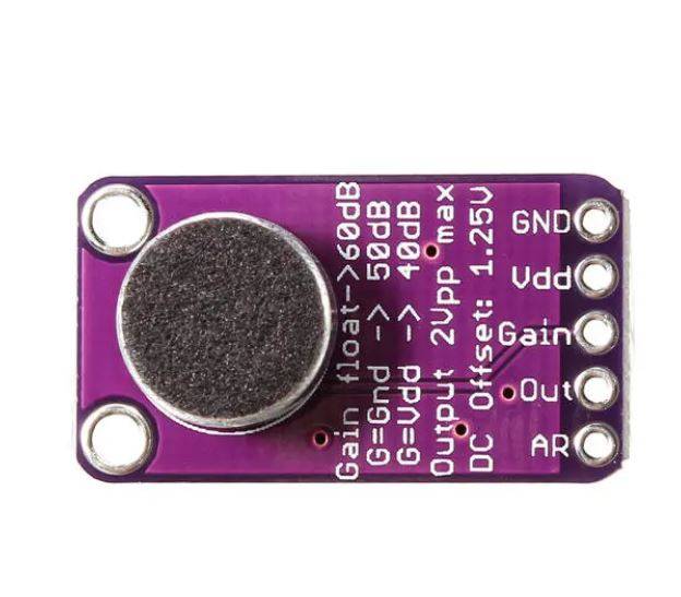 MAX9814 Microphone Amplifier with Auto Gain Control and Low Noise