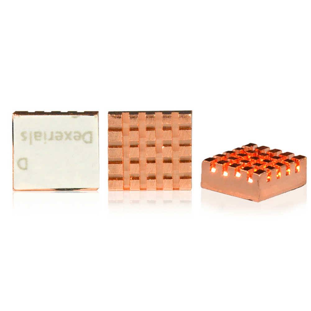 Copper Heat Sink With Adhesive Thermal Paste 14x12x5.5mm