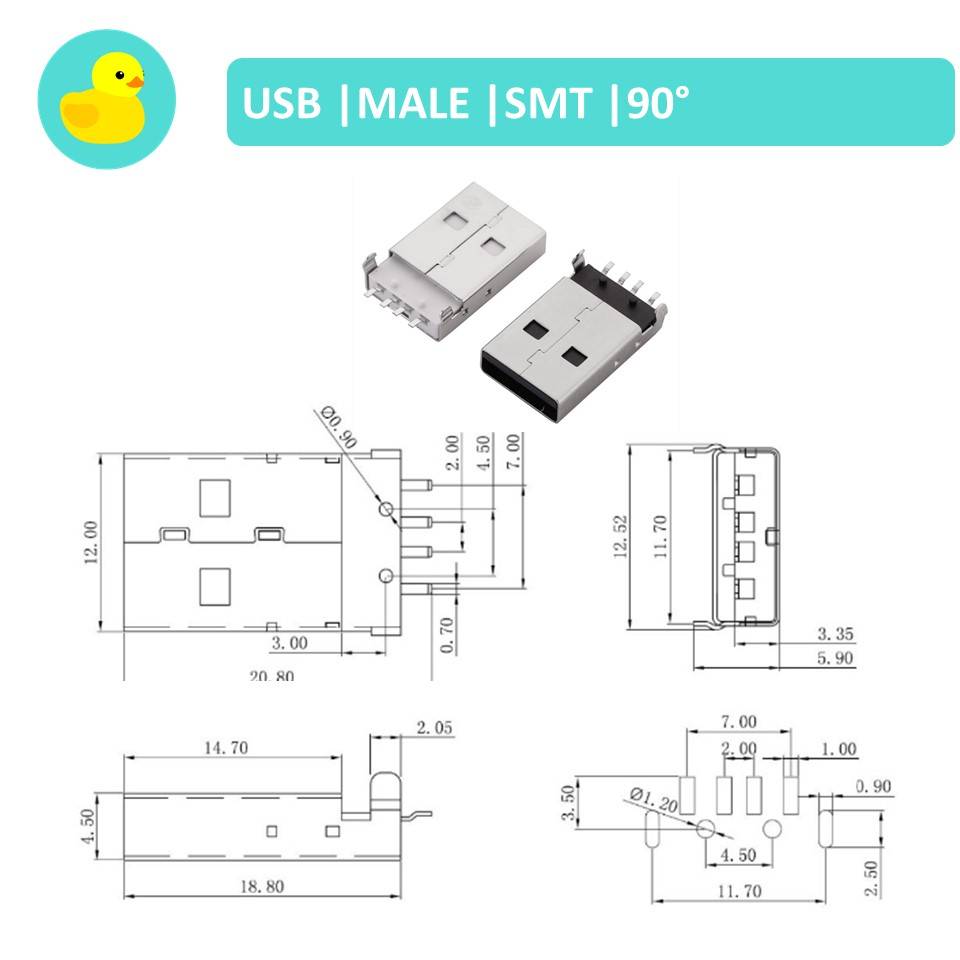 USB / Micro USB / Mini USB Type A / B Connector Socket