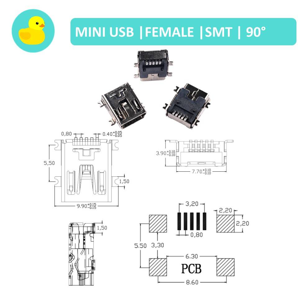 USB / Micro USB / Mini USB Type A / B Connector Socket