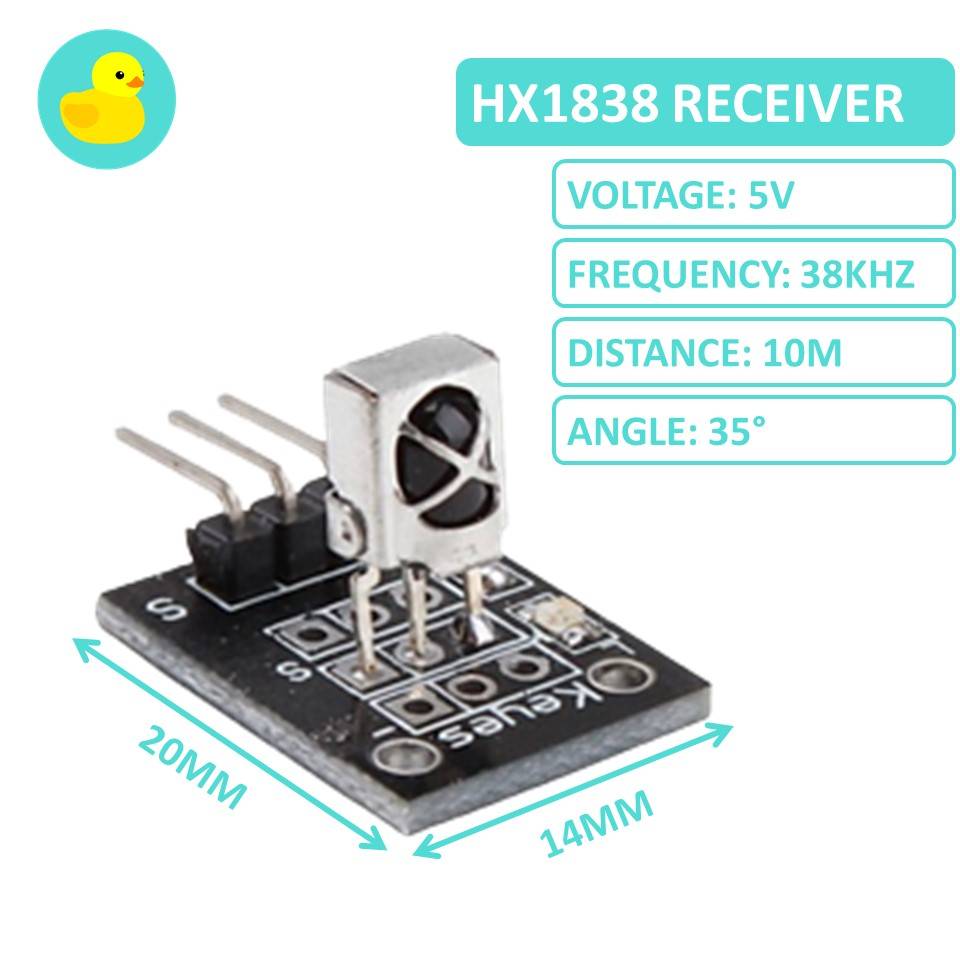 HX1838 Infrared IR Receiver Sensor And LED Transmitter Module