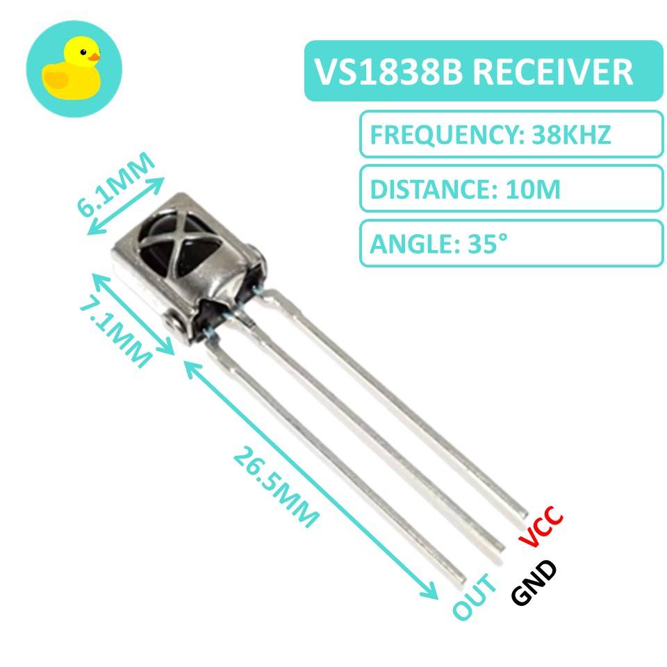 HX1838 Infrared IR Receiver Sensor And LED Transmitter Module