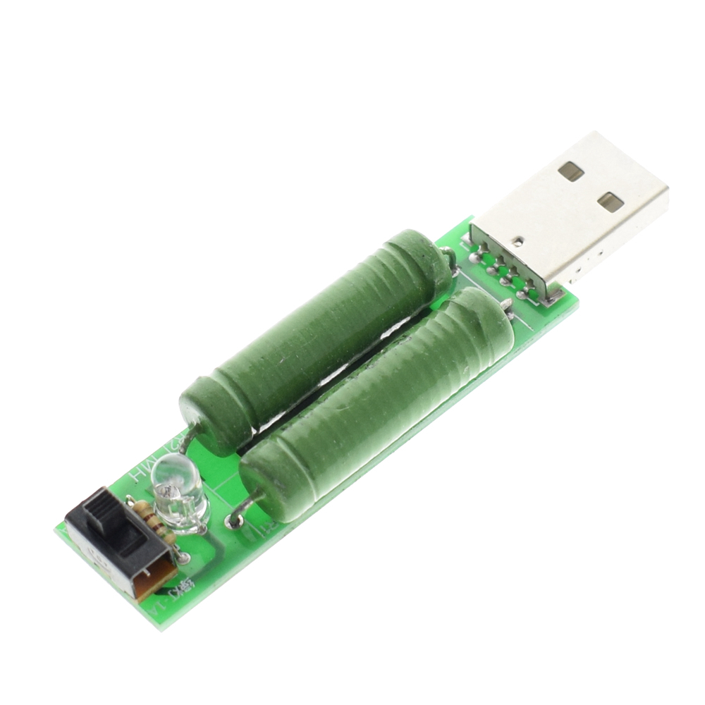 USB 1A 2A Charge Discharge Current Load Resistor Tester