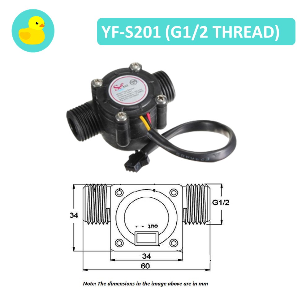 YFS201 / YFS401 Water Flow Speed Sensor